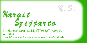 margit szijjarto business card